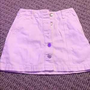 forever 21 white button-down skirt
